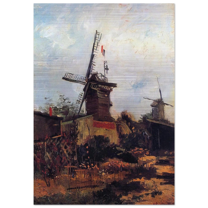 The Mill of Blute End - Vincent van Gogh Brushed Aluminum Print - 70x100 cm / 28x40 inches | Vincent van Gogh Aluminum Print | Vincent van Gogh Prints