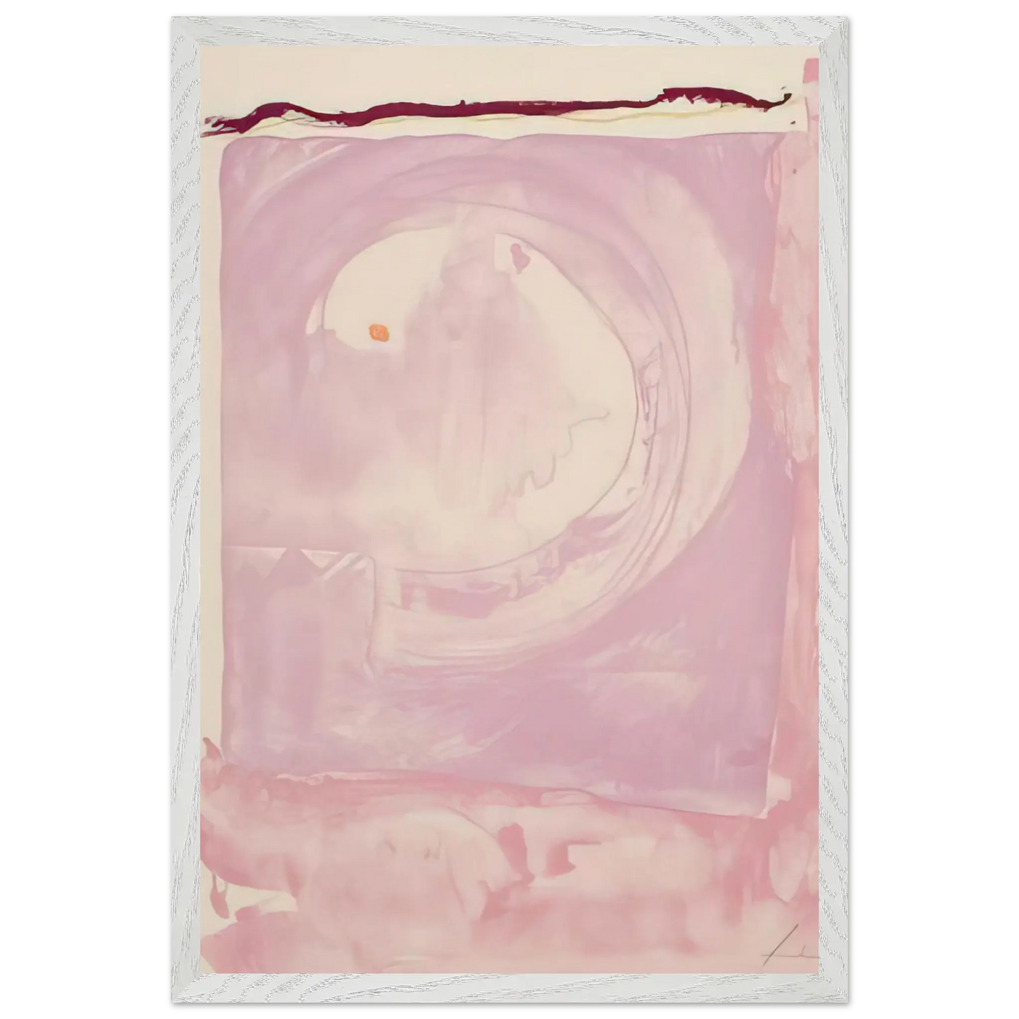 Helen Frankenthaler - Reflections IX - 1995 Wall art - 28x43  cm / XL (11x17 inches) - Premium Wooden Framed Poster With Fine Art Paper - Black frame