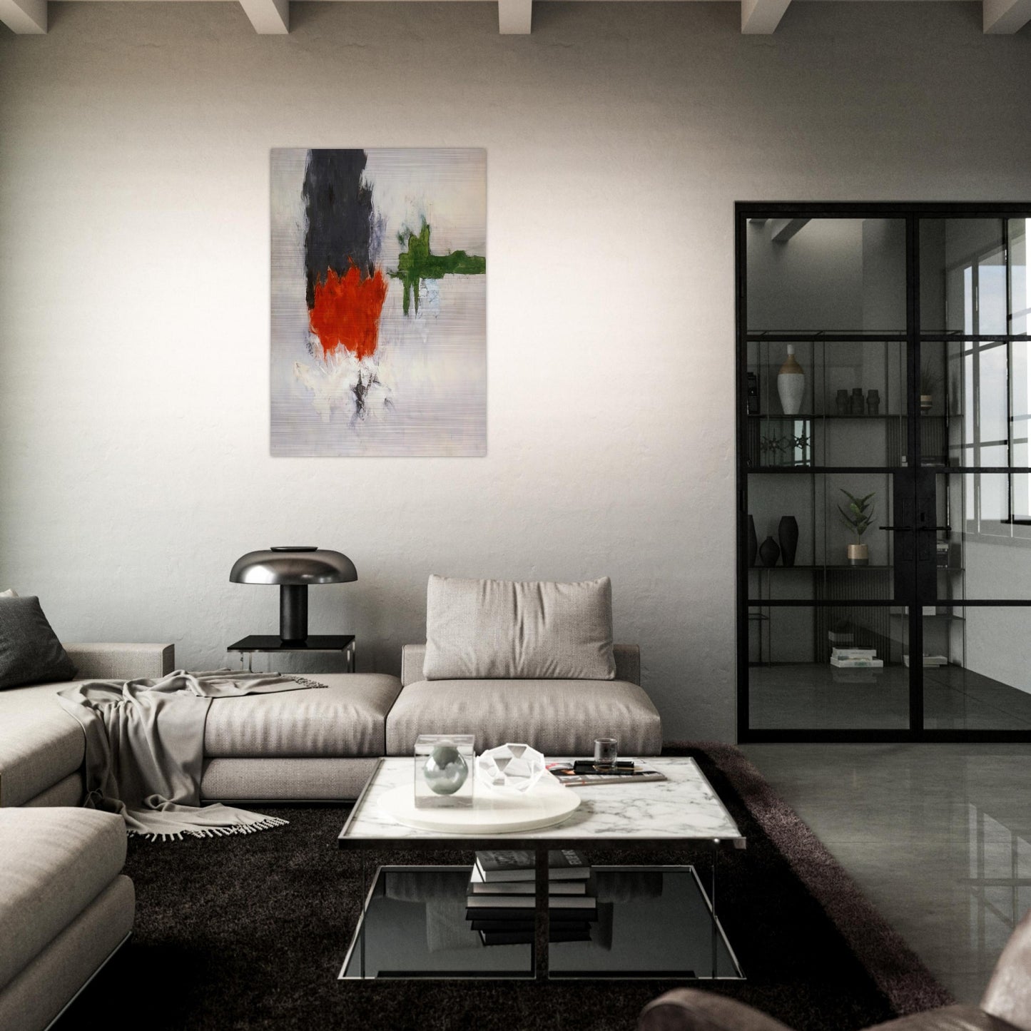 Sun Moon Chalice II - 1962 - Theodoros Stamos Brushed Aluminum Print - 70x100 cm / 28x40 inches | Theodoros Stamos Aluminum Print | Theodoros Stamos Prints