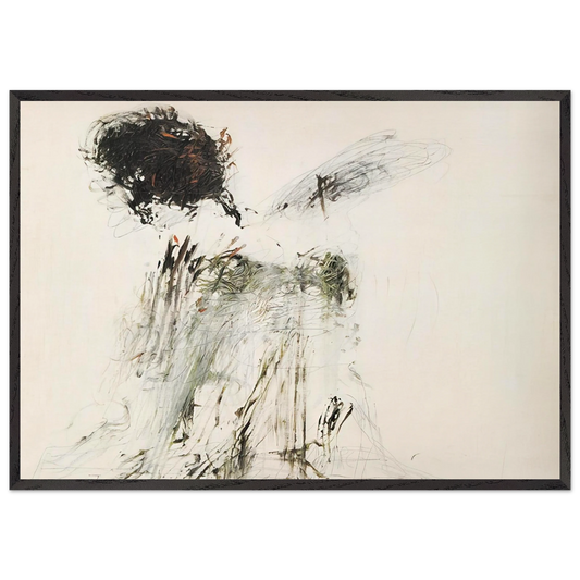 Ides of March - Cy Twombly 70x100 cm / 28x40 inches Framed Art Print – Black Wooden Frame