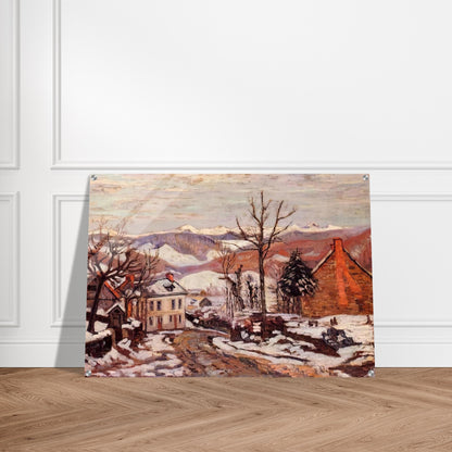 Winter in Saint-Sauves-d'Auvergne - 1900 France - Armand Guillaumin Acrylic Print - 70x100 cm / 28x40″ inches