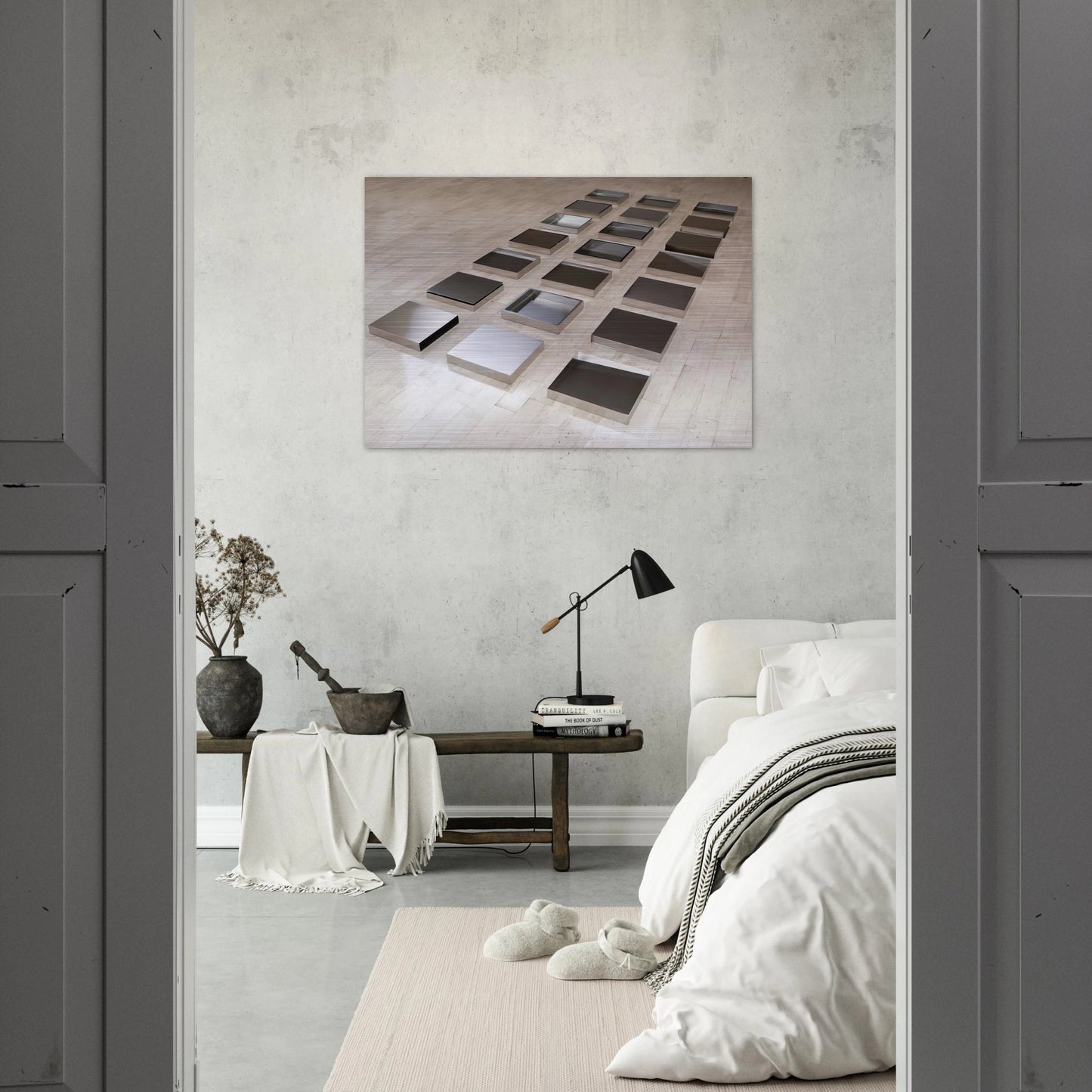Untitled - 1977 - Donald Judd Brushed Aluminum Print - 70x100 cm / 28x40 inches | Donald Judd Aluminum Print | Donald Judd Prints