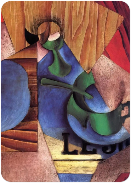 GLASS CUP AND NEWSPAPER 1913 By Juan Gris Pack of 10 Post Cards | Juan Gris Post Cards | A6 (10.5 x 14.8 cm) - 4.1 x 5.8 inches
