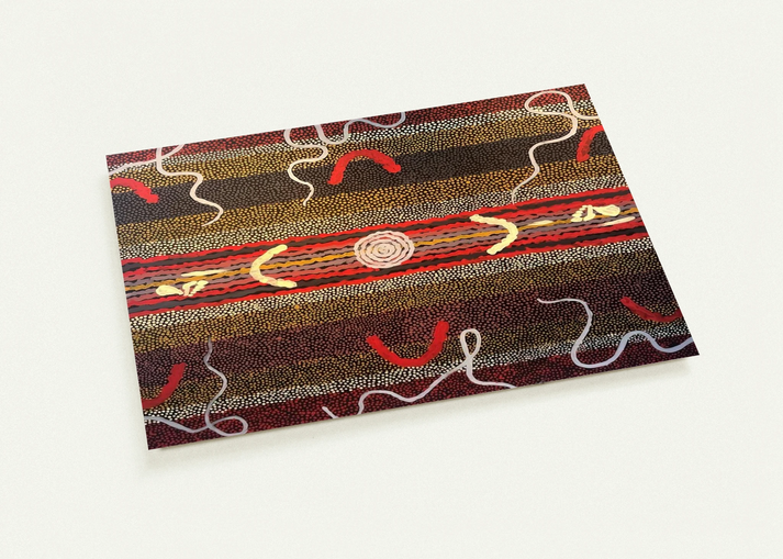 Men's Maliyarre Initiation Ceremony - 1999 By Clifford Possum Tjapaltjarri Pack of 10 Post Cards | Clifford Possum Tjapaltjarri Post Cards | A6 (10.5 x 14.8 cm) - 4.1 x 5.8 inches
