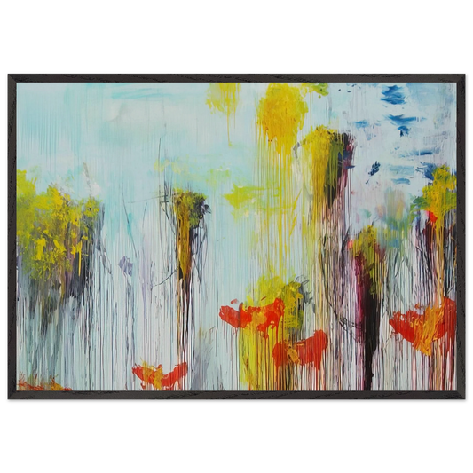 Lepanto Part VII - Cy Twombly 70x100 cm / 28x40 inches Framed Art Print – Black Wooden Frame