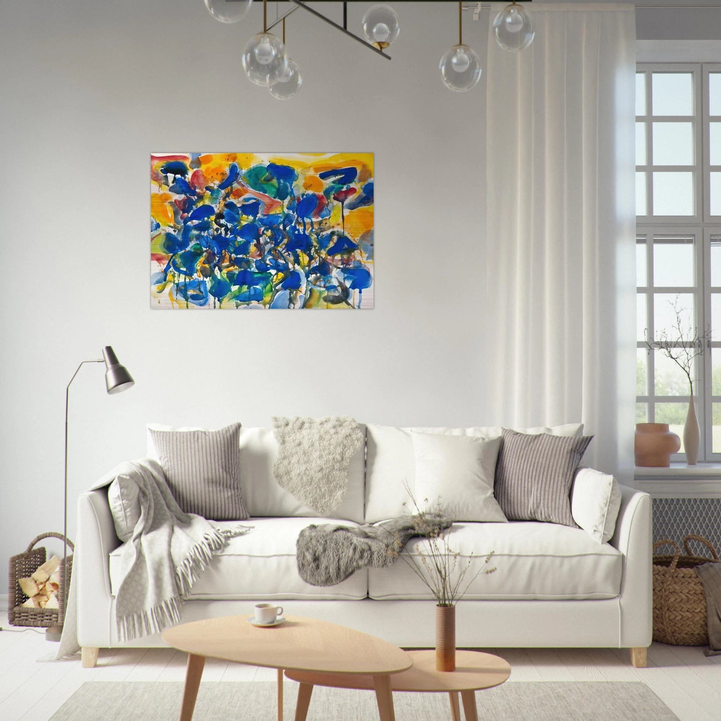 Untitled  SF-56-003  - Sam Francis Brushed Aluminum Print - 70x100 cm / 28x40 inches | Sam Francis Aluminum Print | Sam Francis Prints
