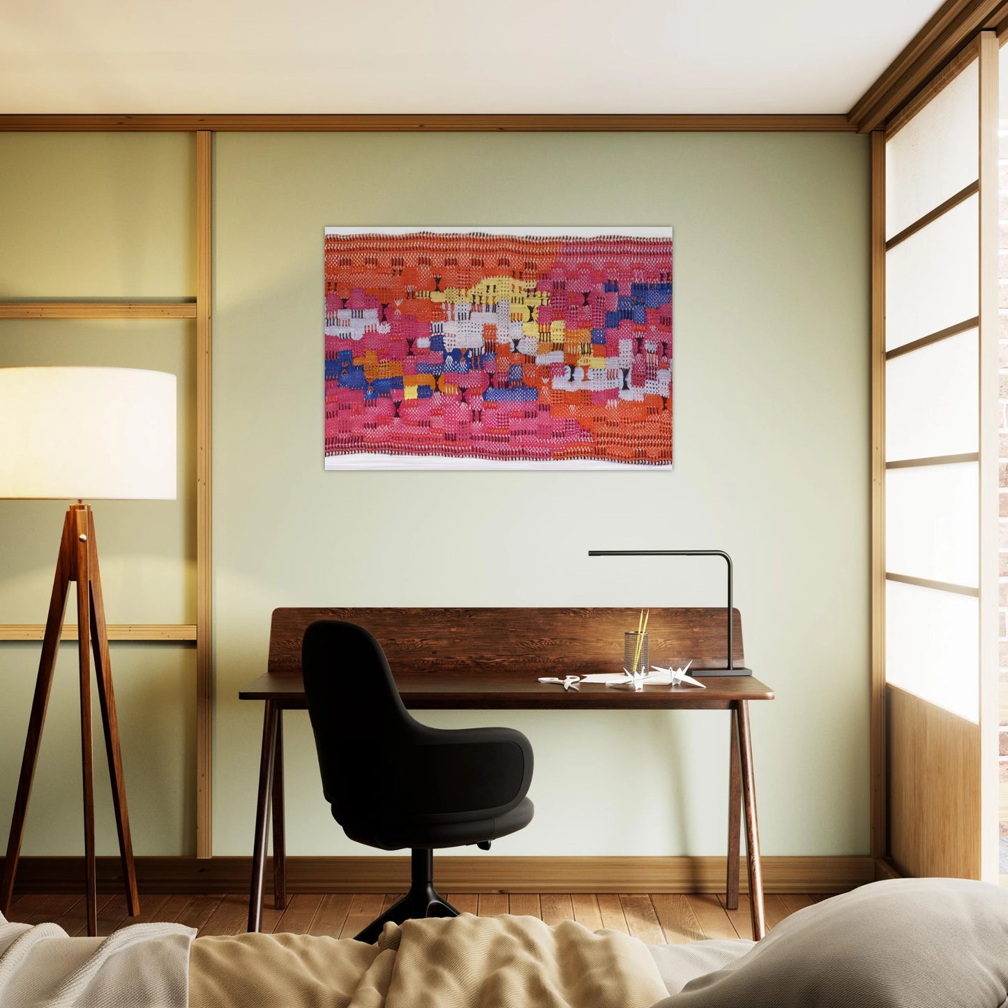 SOUTH OF THE BORDER 1958 - Anni Albers Brushed Aluminum Print - 70x100 cm / 28x40 inches | Anni Albers Aluminum Print | Anni Albers Prints
