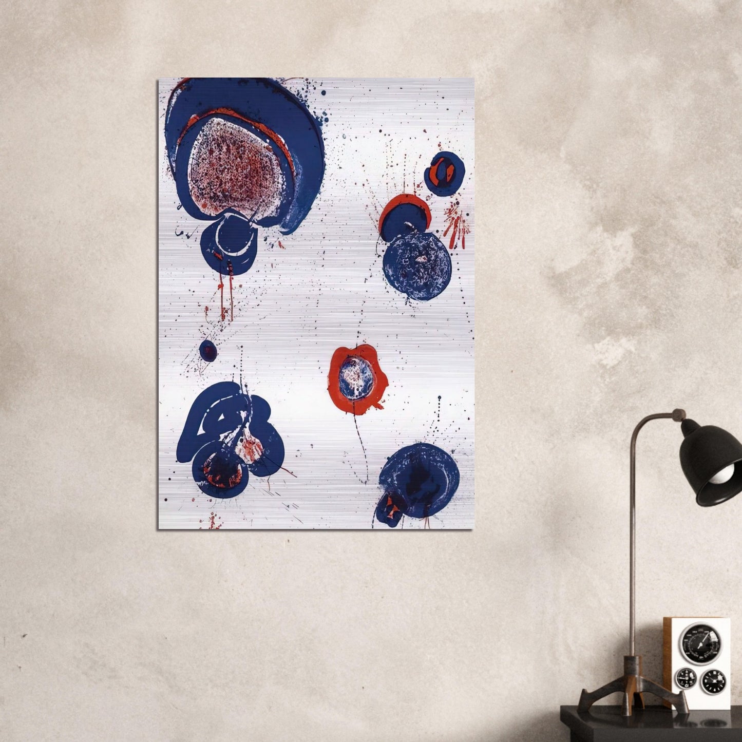 Chinese Planet - Sam Francis Brushed Aluminum Print - 70x100 cm / 28x40 inches | Sam Francis Aluminum Print | Sam Francis Prints