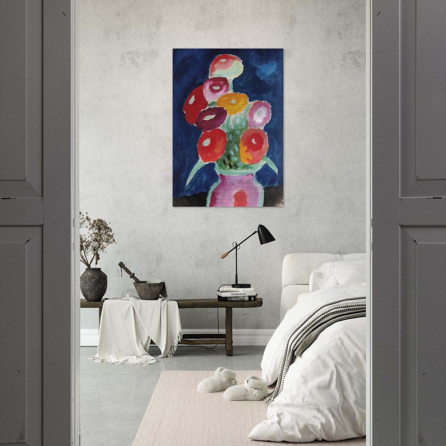 BLUMEN IN EINER VASE 1918 - Alexej von Jawlensky Brushed Aluminum Print - 70x100 cm / 28x40 inches | Alexej von Jawlensky Aluminum Print | Alexej von Jawlensky Prints