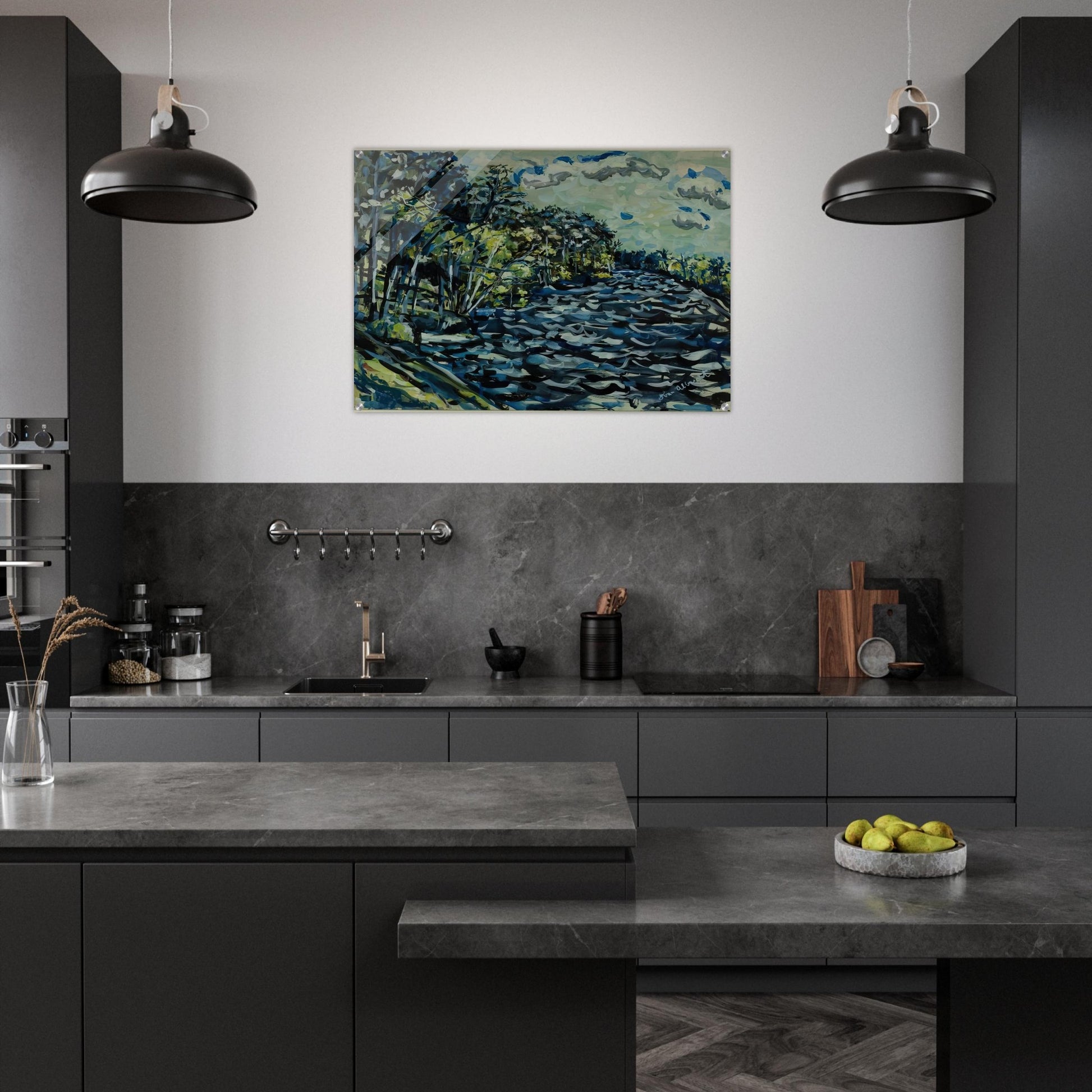 ST MARY S BLACK RIVER IS BLUE GEORGIA 1964 - Ivan Albright Acrylic Print - 70x100 cm / 28x40″ inches