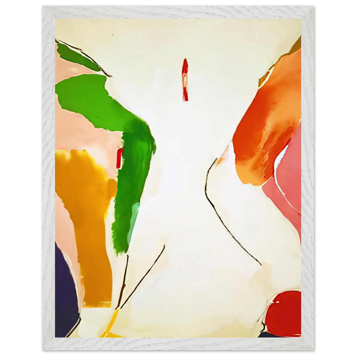 Helen Frankenthaler - Living Edge - 1973 Wall art - A1 (59.4 x 84.1  cm) - Premium Wooden Framed Poster With Fine Art Paper - Black frame