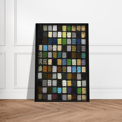 GRID MOUNTED 1921 - Josef Albers Brushed Aluminum Print - 70x100 cm / 28x40 inches | Josef Albers Aluminum Print | Josef Albers Prints