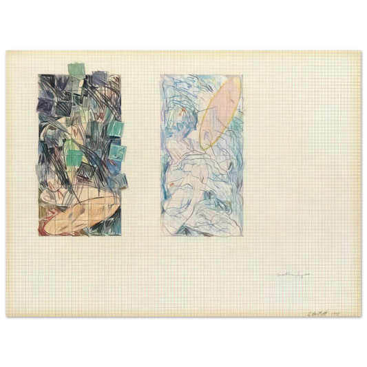 Jennifer Bartlett - Sad and Happy Tidal Wave - 1978  75x100 cm / 30x40inches Fine Art Poster