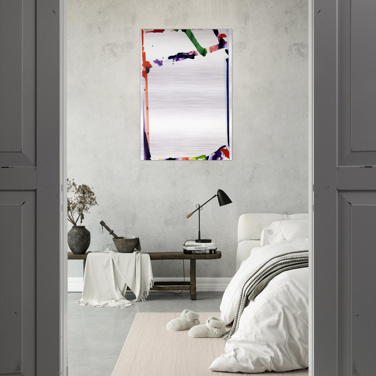 Untitled  SF71-045  - Sam Francis Brushed Aluminum Print - 70x100 cm / 28x40 inches | Sam Francis Aluminum Print | Sam Francis Prints