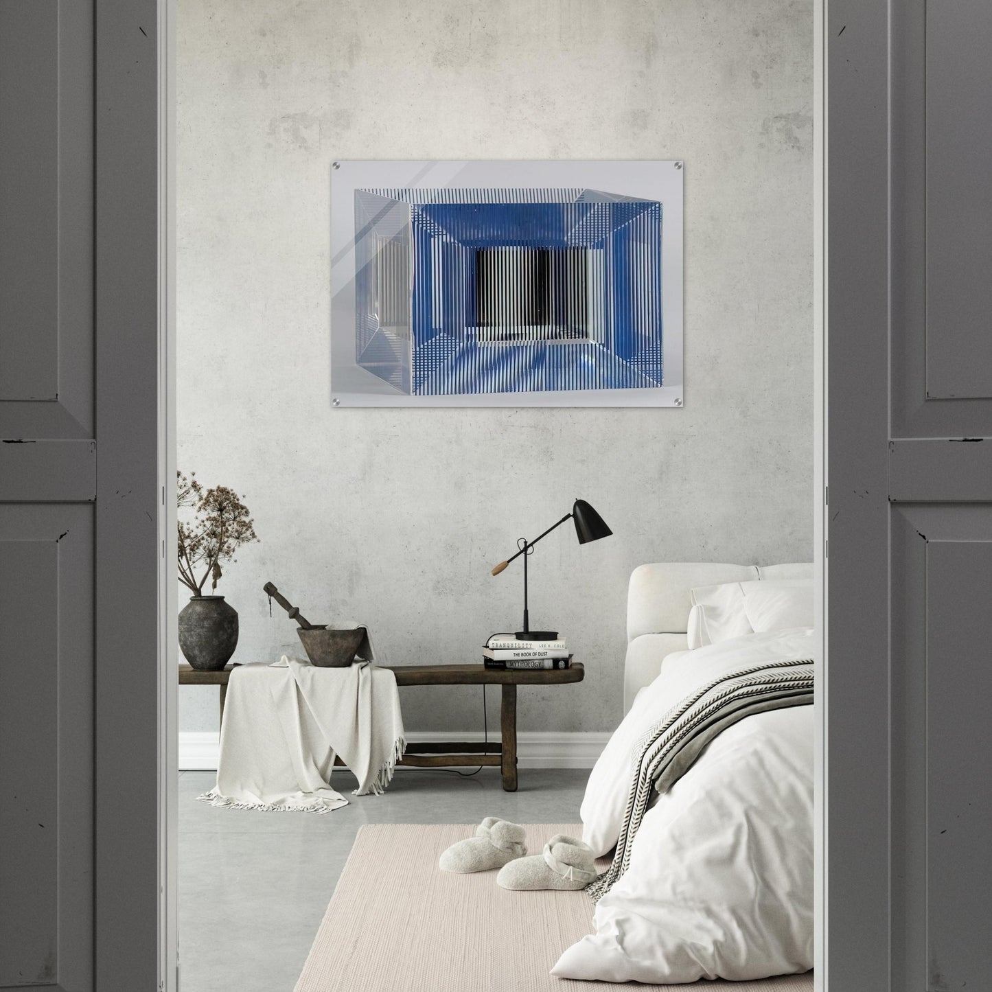 CUBE WITH AMBIGOUS SPACE 1981 - Jesus Rafael Soto Acrylic Print - 70x100 cm / 28x40″ inches | Jesus Rafael Soto Wall Art | Jesus Rafael Soto Prints