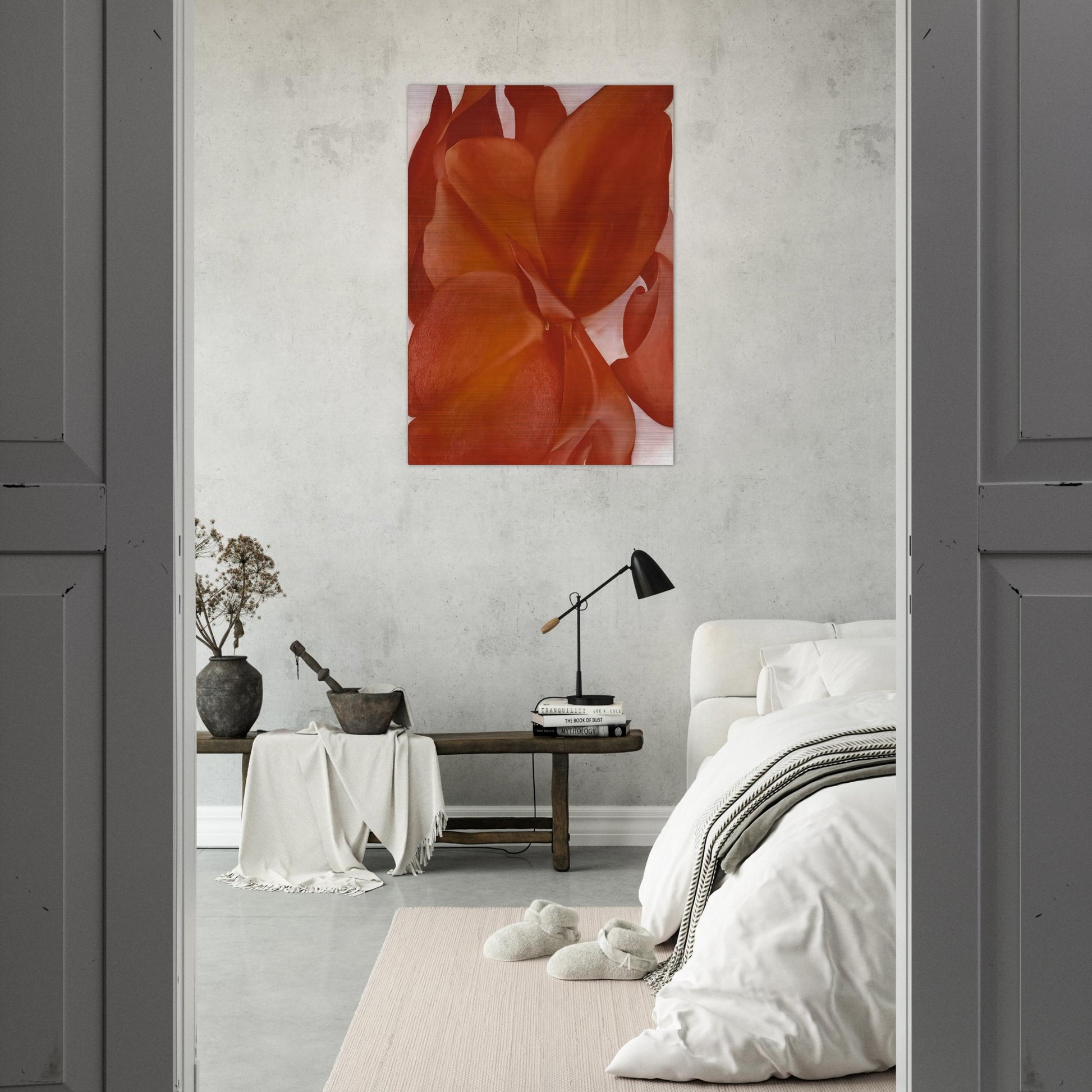Red Cannas - Georgia O'Keeffe Brushed Aluminum Print - 70x100 cm / 28x40 inches | Georgia O'Keeffe Aluminum Print | Georgia O'Keeffe Prints