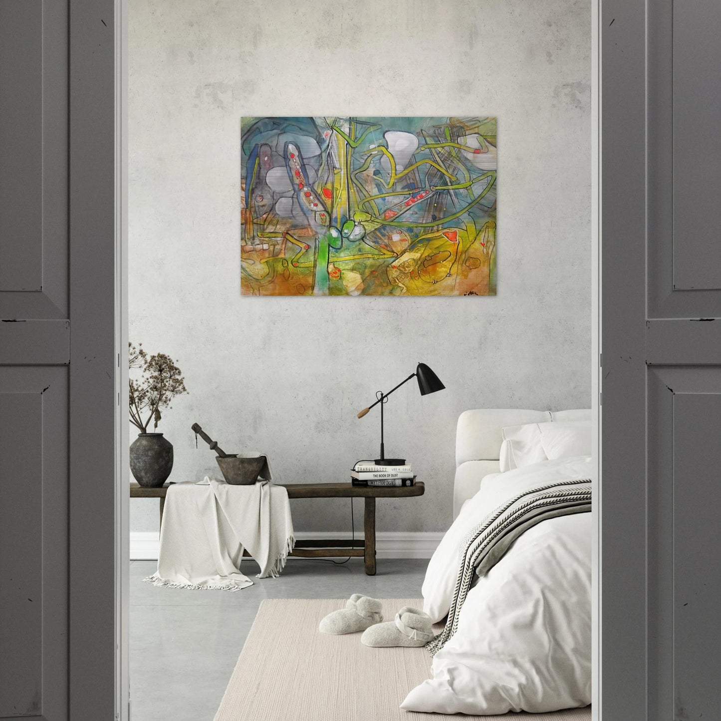 ATLAS DE MEDICATION - Roberto Matta Brushed Aluminum Print - 70x100 cm / 28x40 inches | Roberto Matta Aluminum Print | Roberto Matta Prints