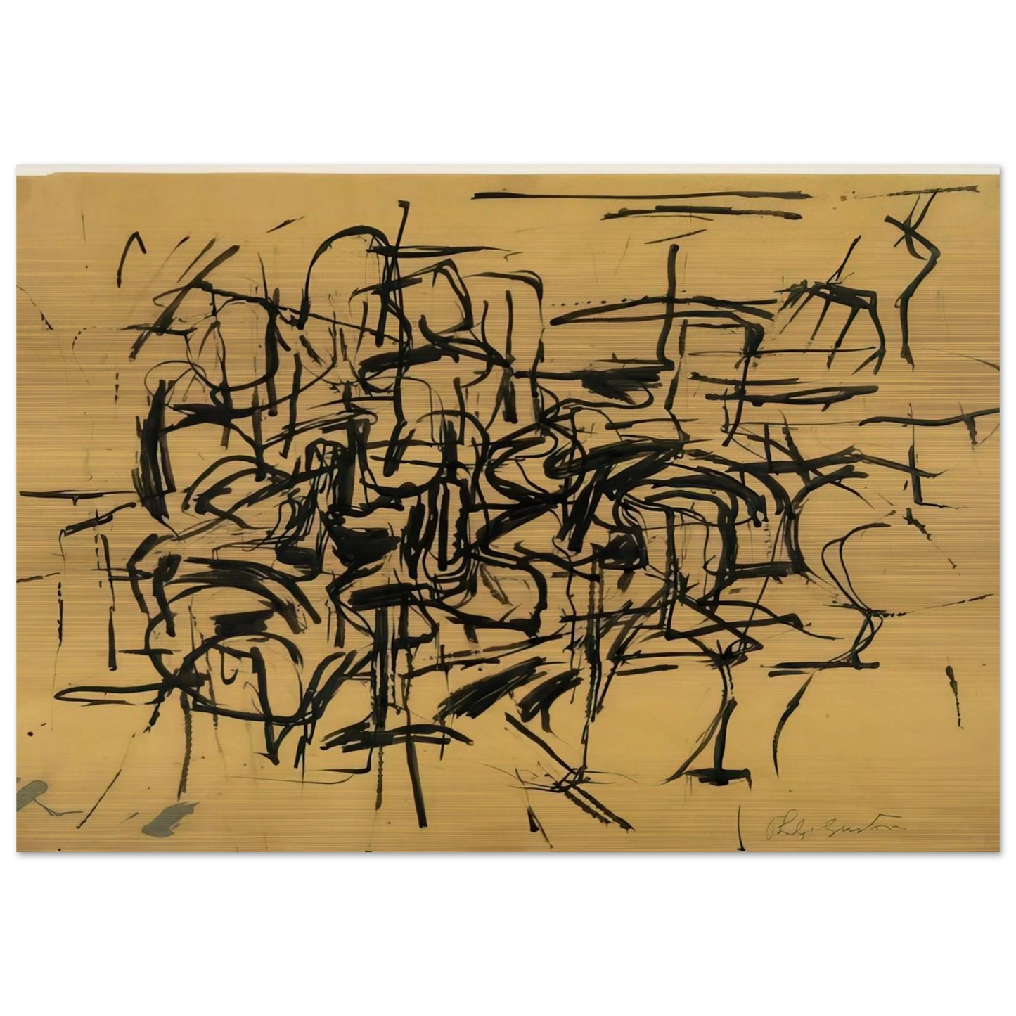 UNTITLED 3 - Philip Guston Brushed Aluminum Print - 70x100 cm / 28x40 inches | Philip Guston Aluminum Print | Philip Guston Prints