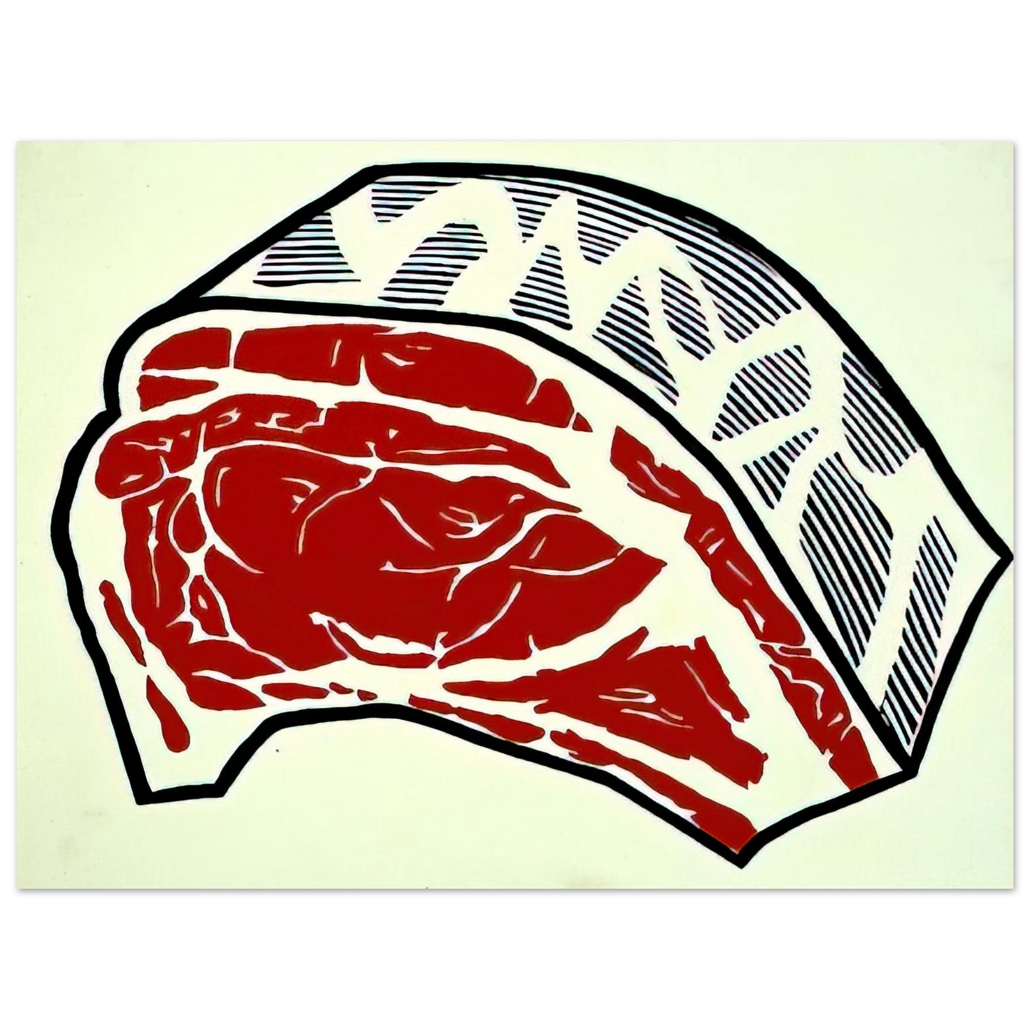 Roy Lichtenstein - STANDING RIB 1962  75x100 cm / 30x40inches Fine Art Poster
