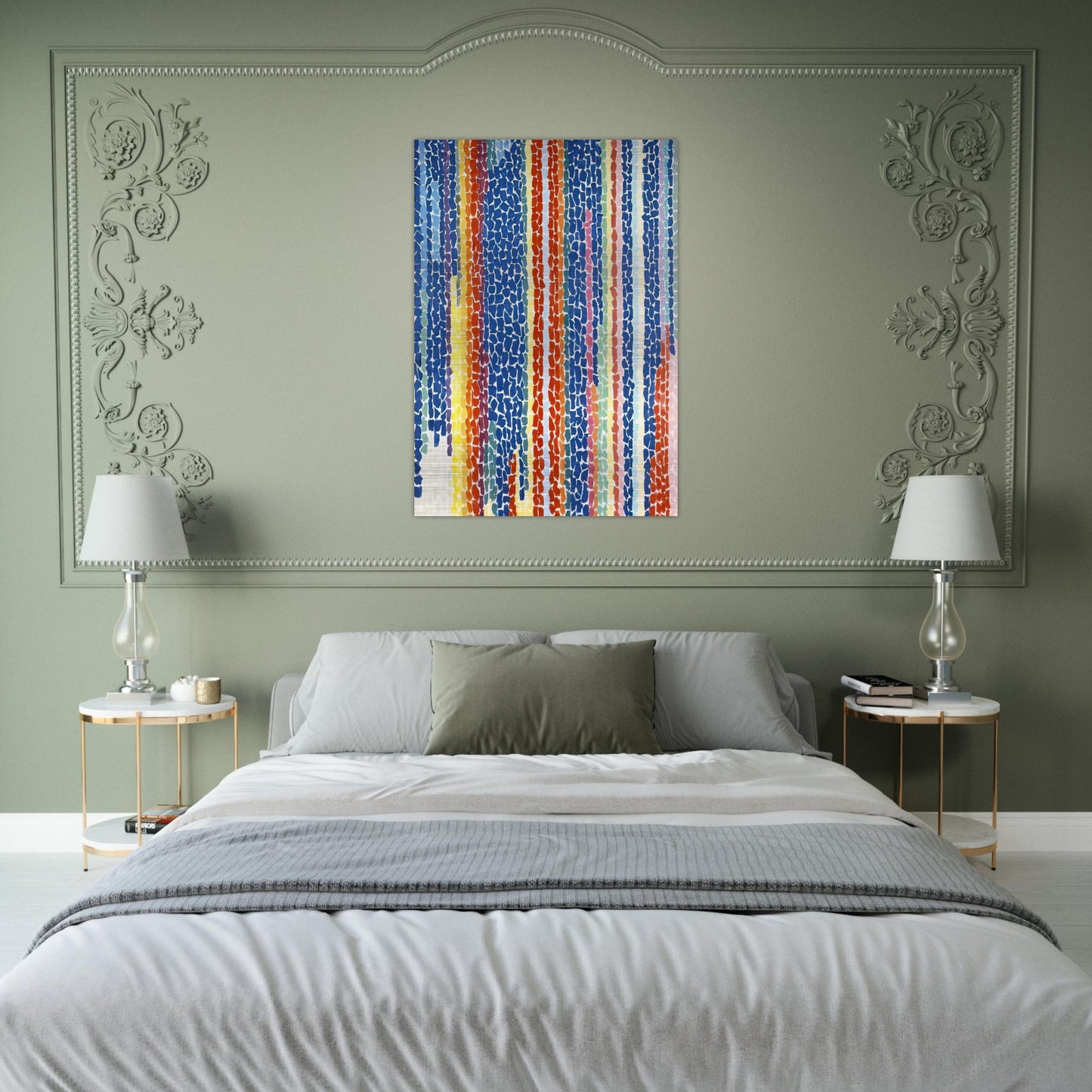 IRIS TULIPS JONQUILS AND CROCUSES 1969 - Alma Woodsey Thomas Brushed Aluminum Print - 70x100 cm / 28x40 inches | Alma Woodsey Thomas Aluminum Print | Alma Woodsey Thomas Prints