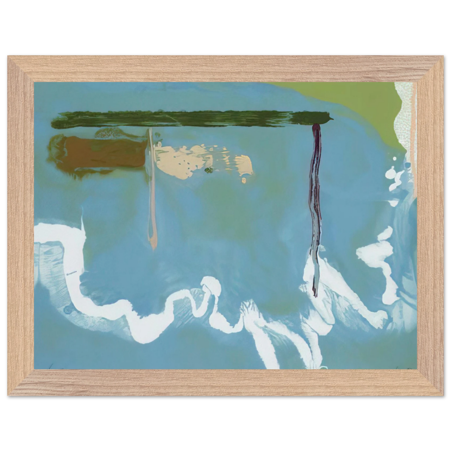 Helen Frankenthaler - Skywriting - 1997 Wall art - 30x40 cm / 12x16 inches - Premium Wooden Framed Poster With Fine Art Paper-canvas - Black frame