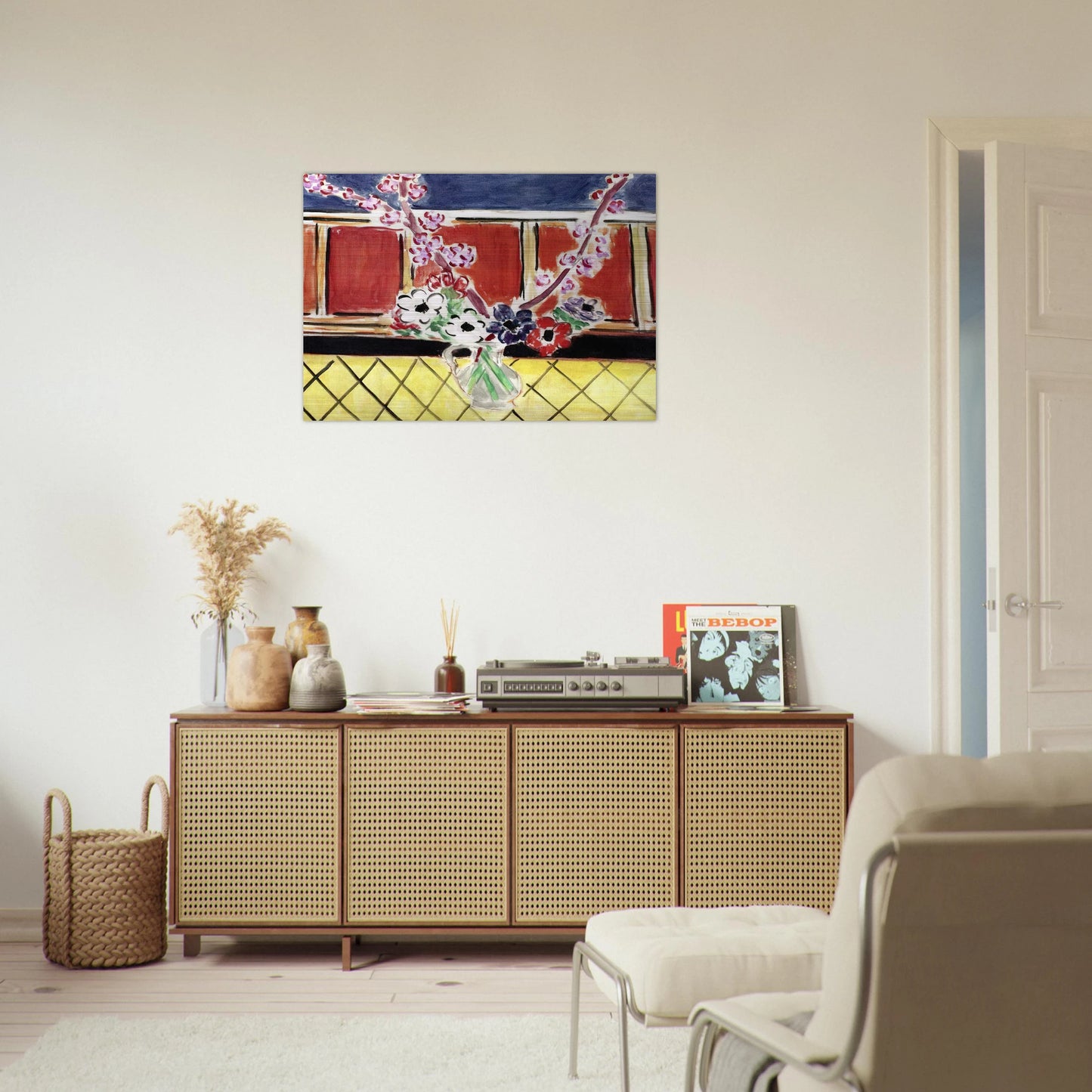 ANEMONES AND PEACH BLOSSOMS 1944 - Henri Matisse Brushed Aluminum Print - 70x100 cm / 28x40 inches | Henri Matisse Aluminum Print | Henri Matisse Prints