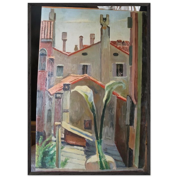ROOFS - Vanessa Bell 70x100 cm / 28x40 inches Framed Art Print – Black Wooden Frame