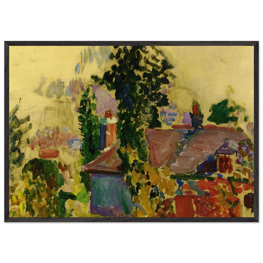 LANDSCAPE 1904 - Henri Matisse 70x100 cm / 28x40 inches Framed Art Print – Black Wooden Frame