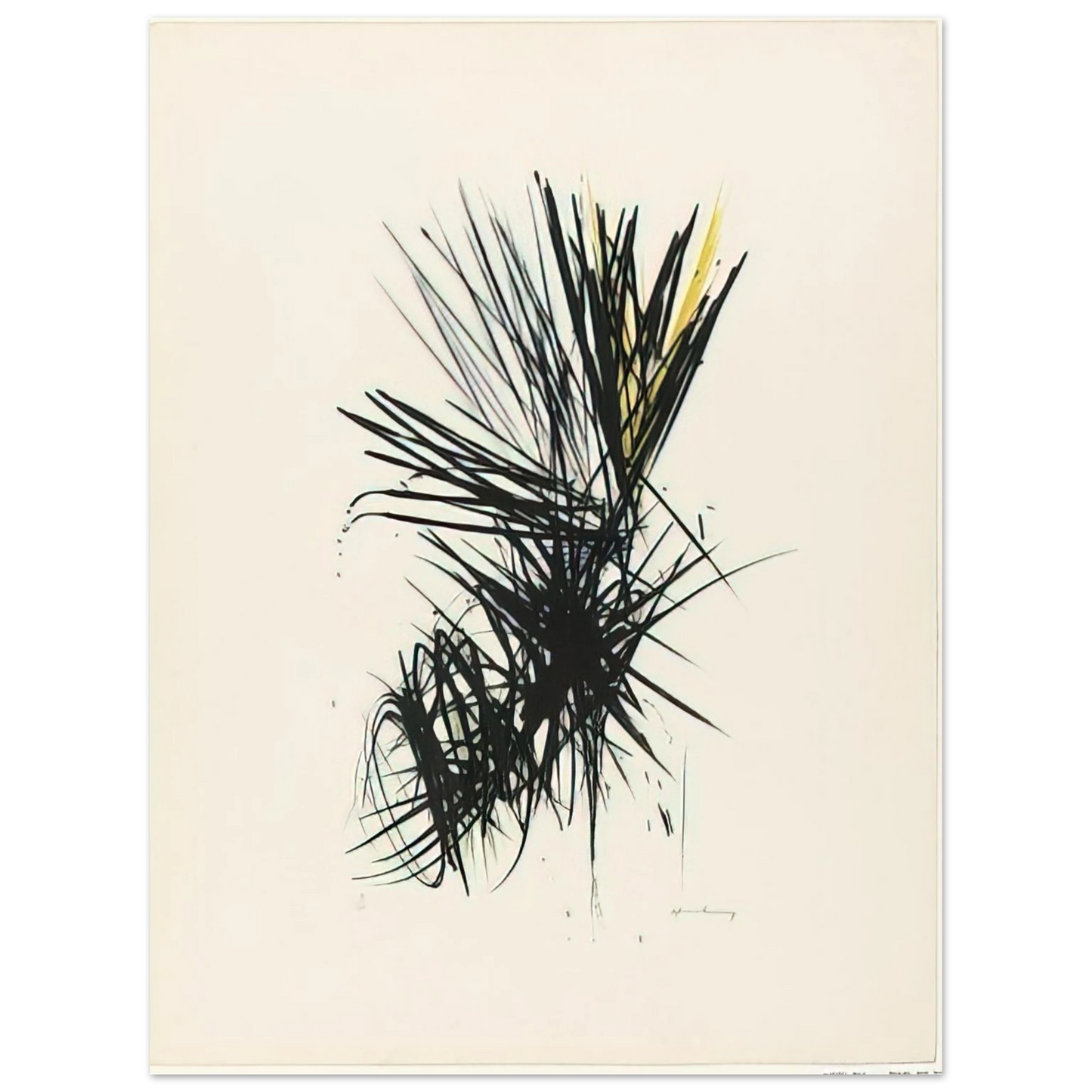 Hans Hartung - Untitled L 12 - 1957  75x100 cm / 30x40inches Fine Art Poster