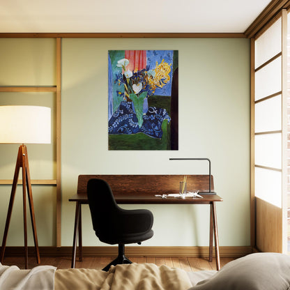 CALLA LILIES IRISES AND MIMOSAS 1913 - Henri Matisse Brushed Aluminum Print - 70x100 cm / 28x40 inches | Henri Matisse Aluminum Print | Henri Matisse Prints