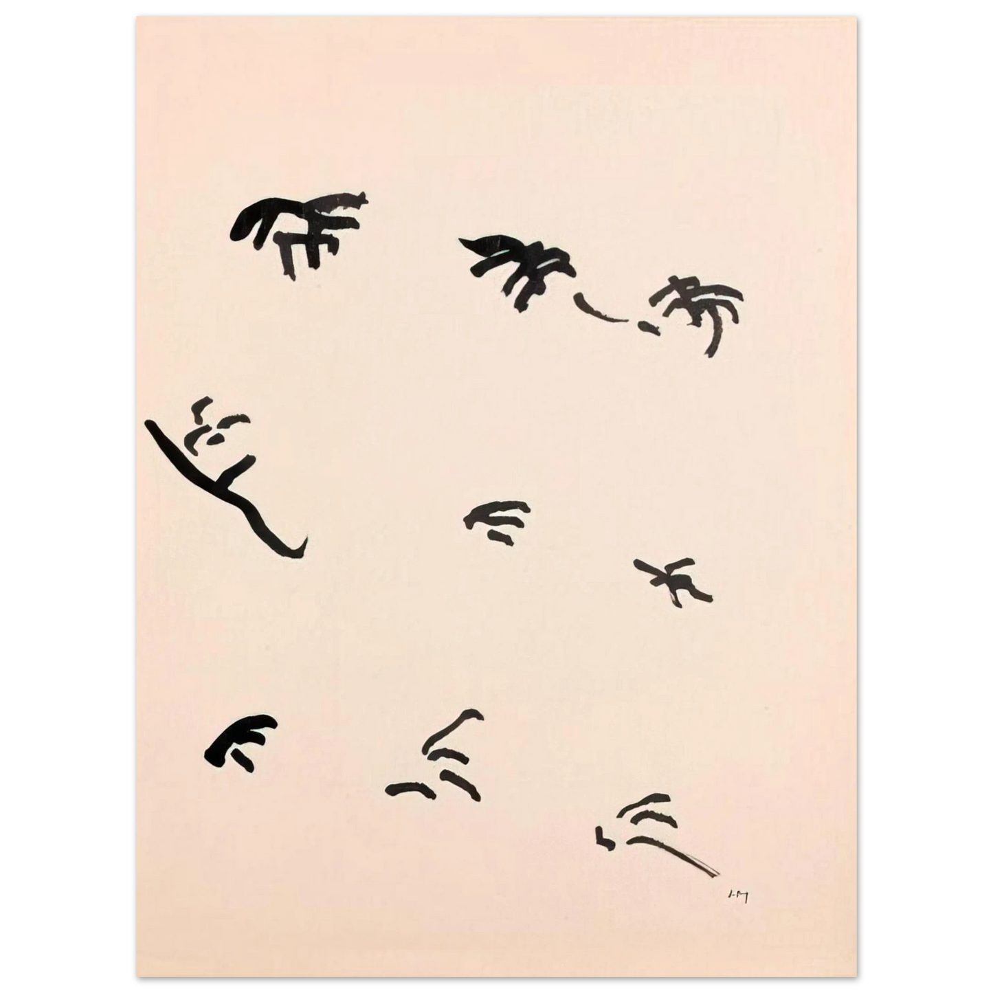 Henri Michaux - Mouvement - 1950  75x100 cm / 30x40inches Fine Art Poster