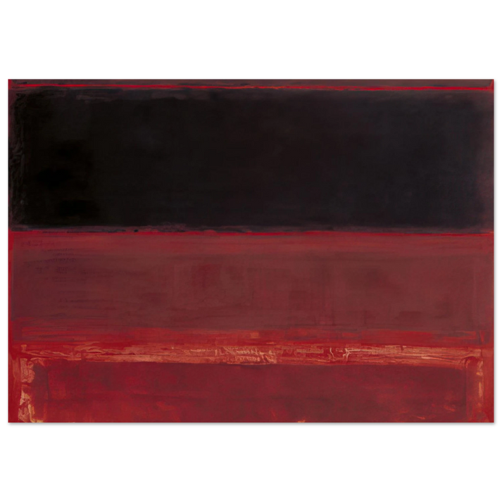 Mark Rothko - Four Darks in Red - 1958 Wall Art - 60x80 cm / 24x32 inches - Premium Wooden Framed Poster With Fine Art Paper-canvas - Black frame