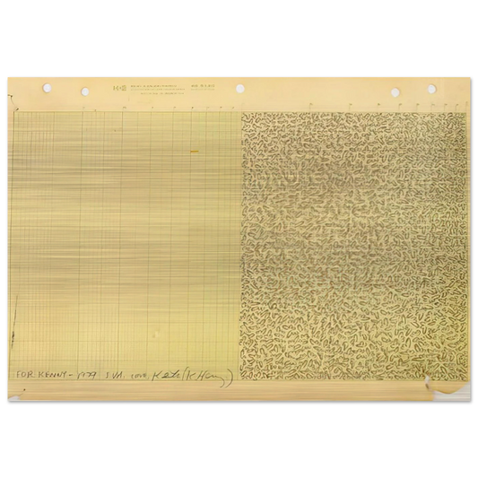 UNTITLED FOR KENNY 1979 - Keith Haring Brushed Aluminum Print - 70x100 cm / 28x40 inches | Keith Haring Aluminum Print | Keith Haring Prints