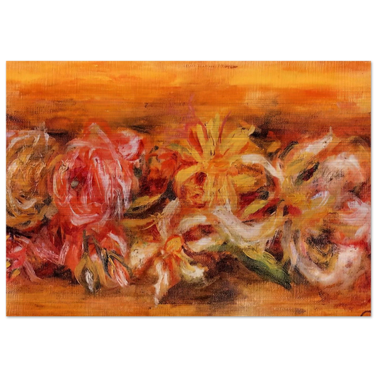 Garland of Flowers - Pierre-Auguste Renoir Brushed Aluminum Print - 70x100 cm / 28x40 inches | Pierre-Auguste Renoir Aluminum Print | Pierre-Auguste Renoir Prints