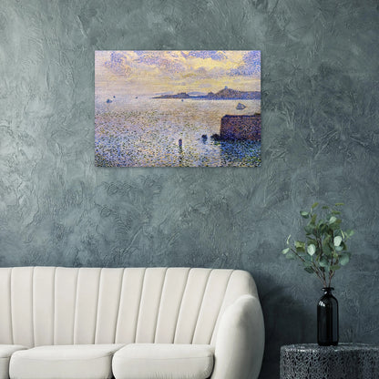 SAILBOATS AND ESTUARY 1892 - Theo van Rysselberghe Brushed Aluminum Print - 70x100 cm / 28x40 inches | Theo van Rysselberghe Aluminum Print | Theo van Rysselberghe Prints