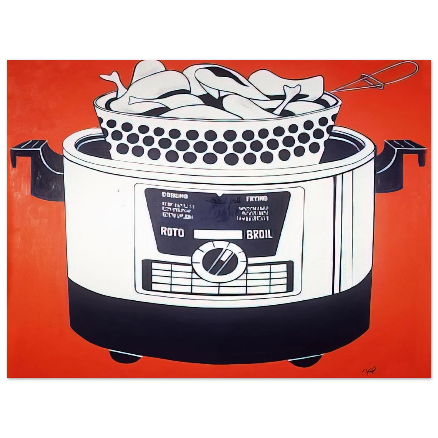 Roy Lichtenstein - ROTO BROIL 1961  75x100 cm / 30x40inches Fine Art Poster