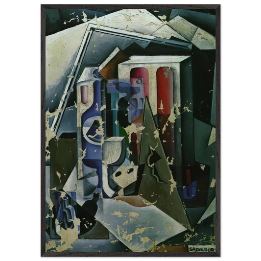 STILL LIFE 8 - Salvador Dali 70x100 cm / 28x40 inches Framed Art Print – Black Wooden Frame