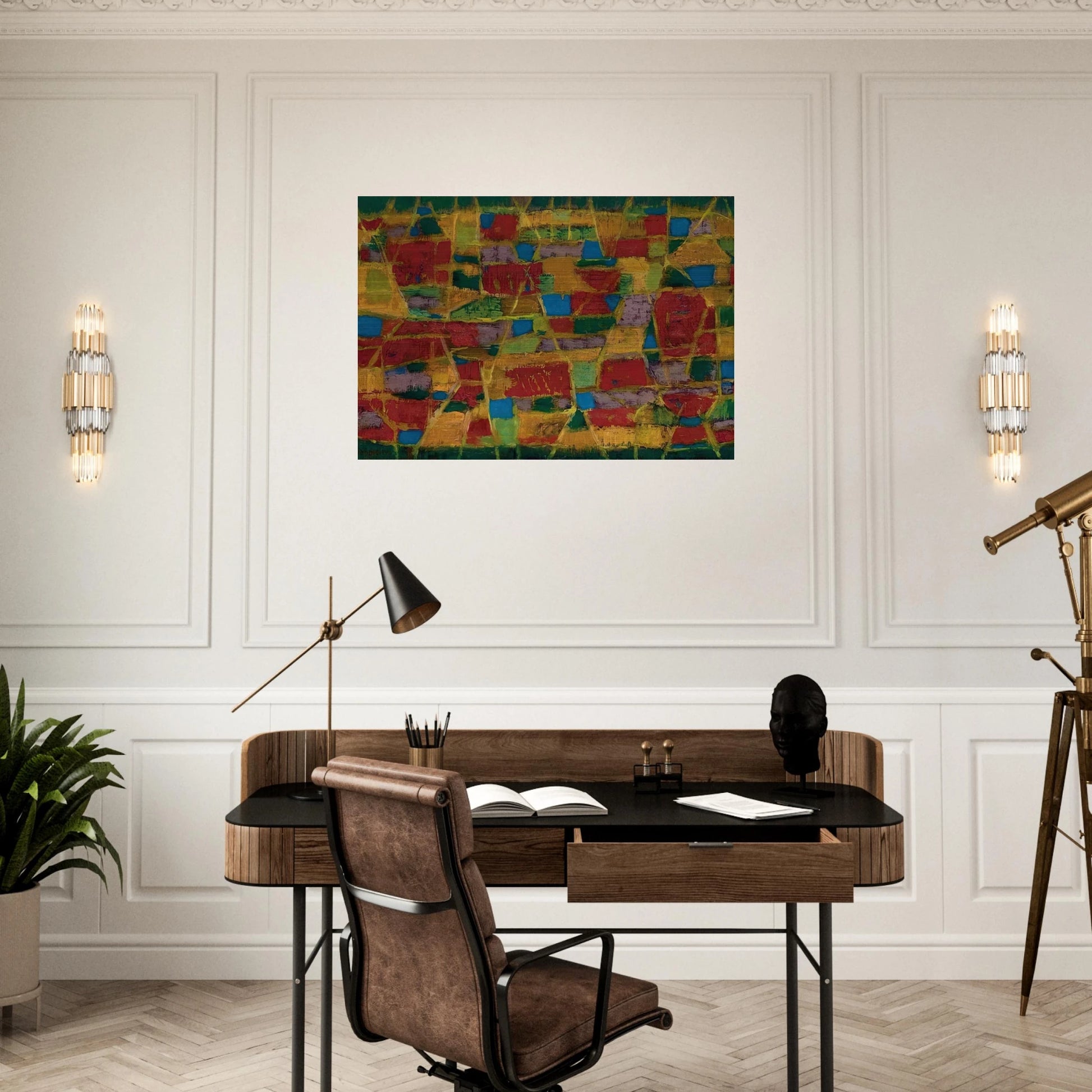 Champs de blé - 1949 - Alfred Manessier Brushed Aluminum Print - 70x100 cm / 28x40 inches | Alfred Manessier Aluminum Print | Alfred Manessier Prints