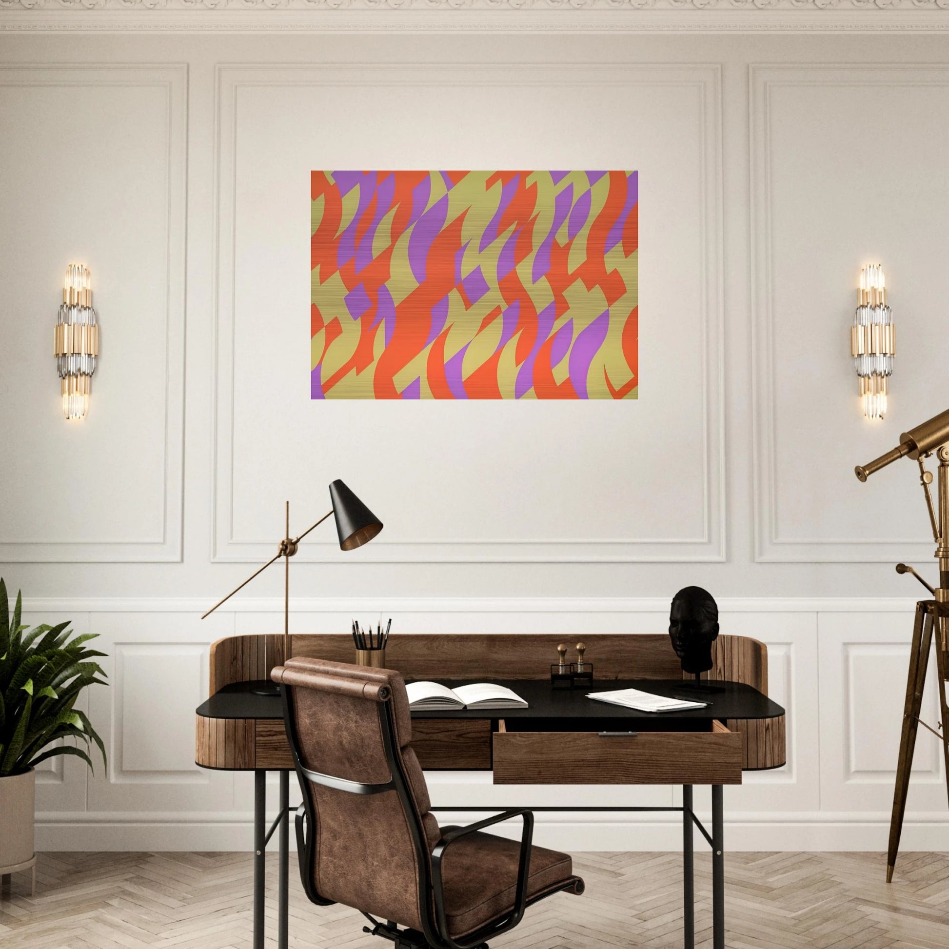 CARNIVAL 2000 - Bridget Riley Brushed Aluminum Print - 70x100 cm / 28x40 inches | Bridget Riley Aluminum Print | Bridget Riley Prints