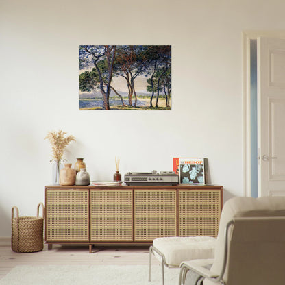 Trees by the Seashore at Antibes - claude monet Brushed Aluminum Print - 70x100 cm / 28x40 inches | claude monet Aluminum Print | claude monet Prints