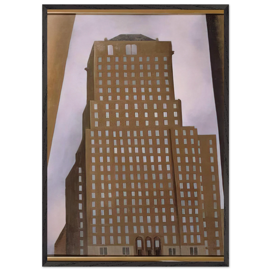 Shelton Hotel New York No 1 - Georgia OKeeffe 70x100 cm / 28x40 inches Framed Art Print – Black Wooden Frame