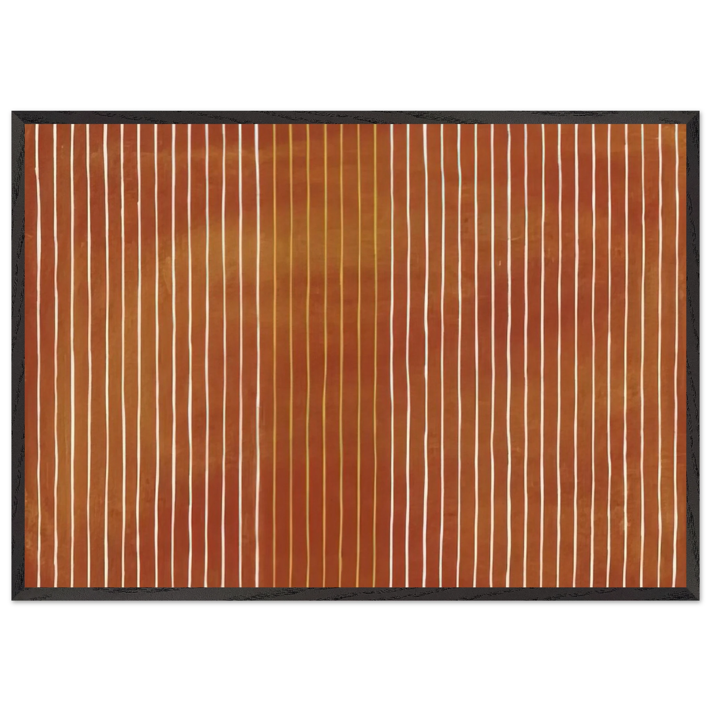 Pumpkin - 1959 - Gene Davis 70x100 cm / 28x40 inches Framed Art Print – Black Wooden Frame