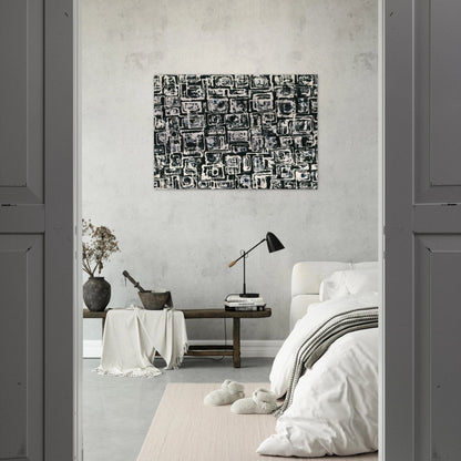 White Squares - Lee Krasner Brushed Aluminum Print - 70x100 cm / 28x40 inches | Lee Krasner Aluminum Print | Lee Krasner Prints