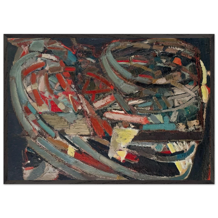 Composition - 1947 N1 - Nicolas de Stael 70x100 cm / 28x40 inches Framed Art Print – Black Wooden Frame