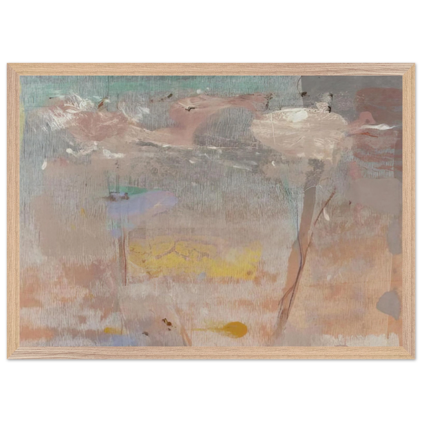 Helen Frankenthaler - Monotype I - 1981 Wall art - 20x25 cm / 8x10 inches - Premium Wooden Framed Poster With Fine Art Paper-canvas - White frame