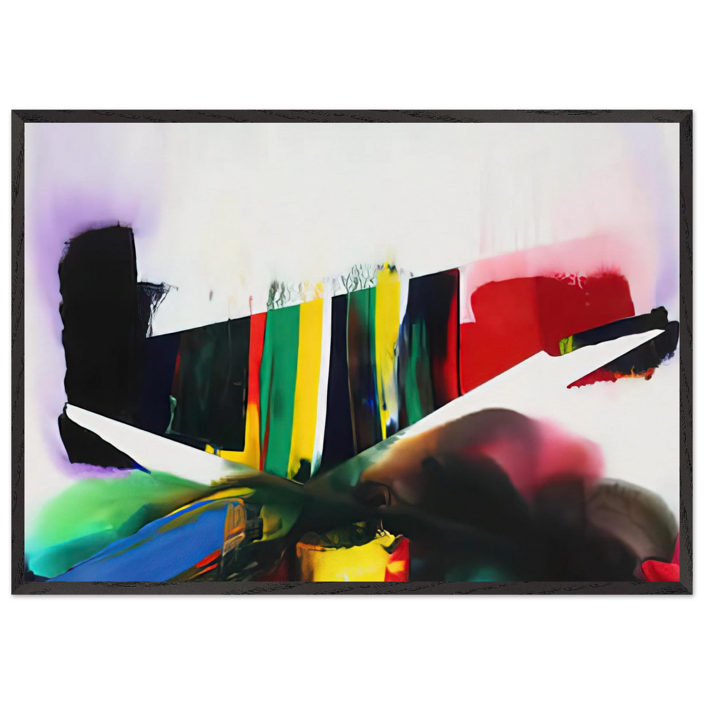 Phenomena Cave of the Prism Winds Year - Paul Jenkins 70x100 cm / 28x40 inches Framed Art Print – Black Wooden Frame