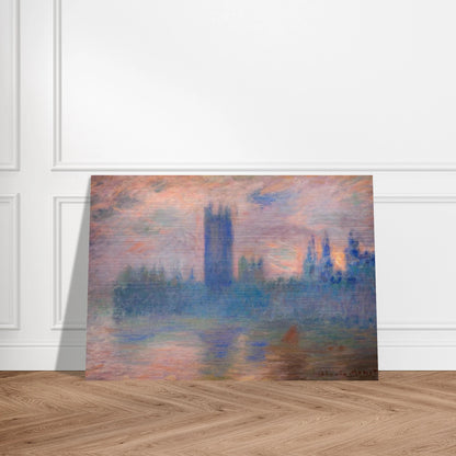 Houses of Parliament, Westminster - claude monet Brushed Aluminum Print - 70x100 cm / 28x40 inches | claude monet Aluminum Print | claude monet Prints
