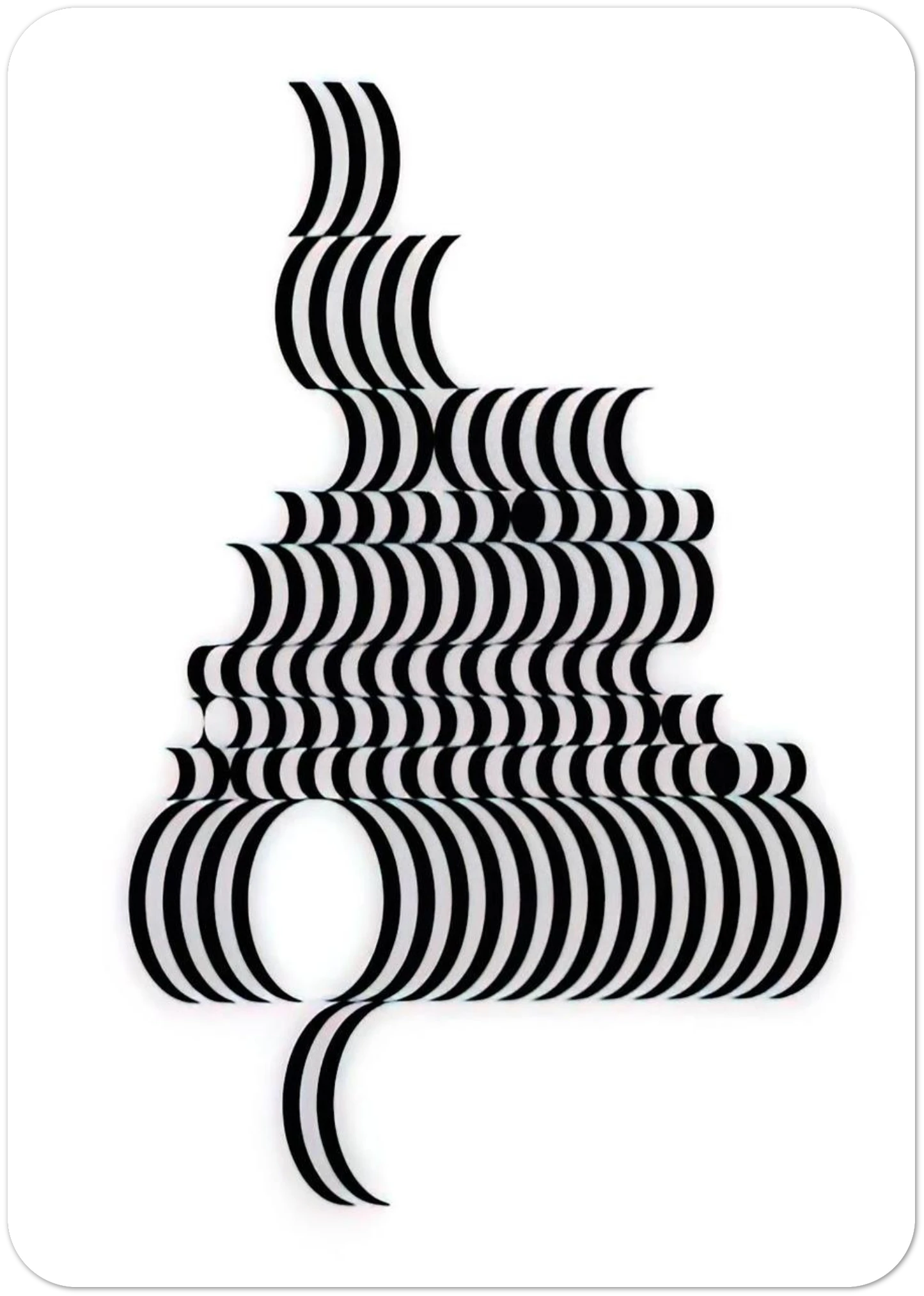 FRAGMENT 2 1965 By Bridget Riley Pack of 10 Post Cards | Bridget Riley Post Cards | A6 (10.5 x 14.8 cm) - 4.1 x 5.8 inches