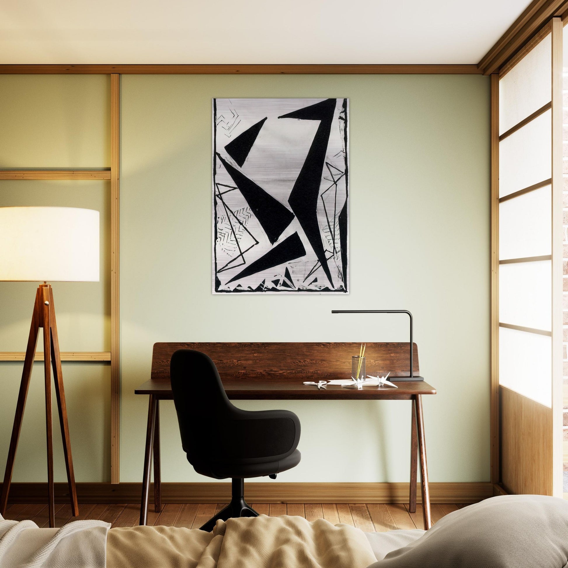 Study in black and white - Frantisek Kupka Brushed Aluminum Print - 70x100 cm / 28x40 inches | Frantisek Kupka Aluminum Print | Frantisek Kupka Prints
