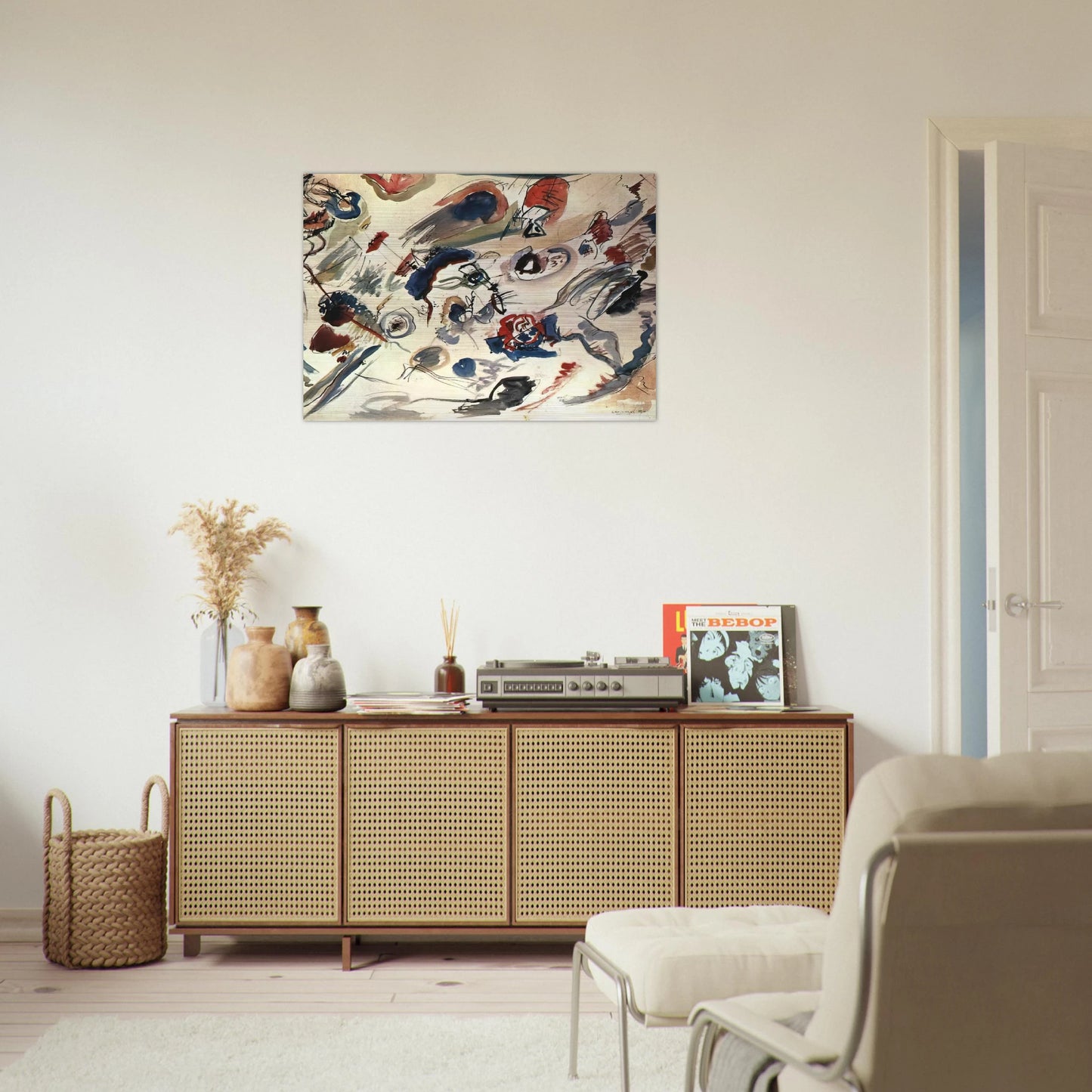 FIRST ABSTRACT WATERCOLOR 1910 - Wassily Kandinsky Brushed Aluminum Print - 70x100 cm / 28x40 inches | Wassily Kandinsky Aluminum Print | Wassily Kandinsky Prints